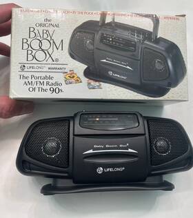 Lifelong 701251022253 The Original Baby Boom Box Portable Am/fm Mini Radio Tested Works With