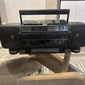 Pt203 Lloyds Llyod S Fm Stereo/am Dual Cassette Recorder Bass Boost Vintage 1980