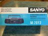 M-7012 Sanyo Vintage Boombox Radio Stereo Cassette Recorder Original Box
