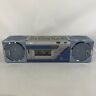 Am-fm-sw1-sw2 M 7740k Sanyo Vintage Model Mini Boombox Cassette Blue