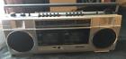 W210 M Sanyo Vintage Ghetto Blaster Dual Cassette Radio Boombox Model