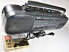W707 M Sanyo Vintage Radio Auto Reverse Dual Cassette Stereo Boombox Works