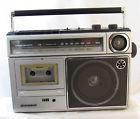 M2563 Sanyo Vintage Radio Cassette Recorder Boombox Parts Or Repair