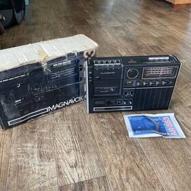 Ar563 Magnavox Vtg 80s Boombox Am-fm Cassette Player Collector Estate-tested