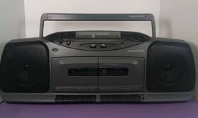 Aw-7400 Magnavox Digital Stereo Boombox Dual Cassette Player Recorder Eq Rare