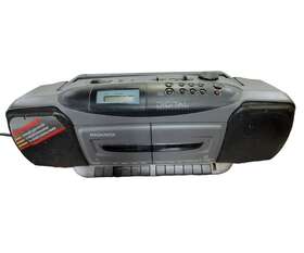 Aw-7305 Magnavox Aw7305 Boombox Bass Boost Am/fm Dubbing Dual Cassette Play Tested 90s