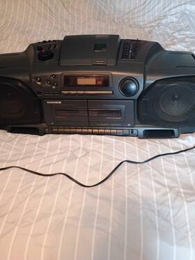 Az8300 Magnavox 1990s Gyo1 Boombox Dual Tape Cd Radio Turbo Bass Vgc Works Exc