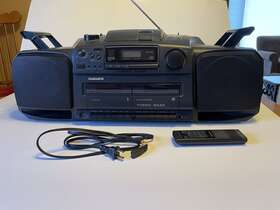 Az8400 Magnavox Vintage Cd/dual Cassette Stereo Boombox Am/fm Radio Works Great
