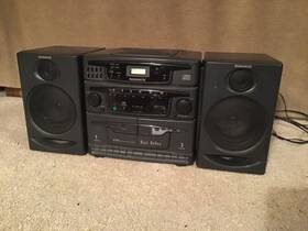 Az9338 Magnavox Radio Cassette Cd Player Boombox Detach Speakers Mod Inch As Is
