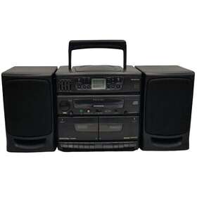 Az9555 Magnavox Stereo Portable Mini System Am/fm Radio Cd Dual Cassette