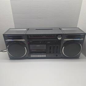 Rts-7 Magnavox D8343 Vintage Boombox Detachable Speakers Am Fm Sw Cassette Gray