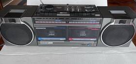 D8640 Magnavox Vtg Boom Box Mark Ii Tandem Radio Dual Cassette Tested