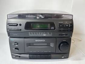 Fw32mx Magnavox 3 Cd Changer Cassette Tape Player Am / Fm Radio Stereo System