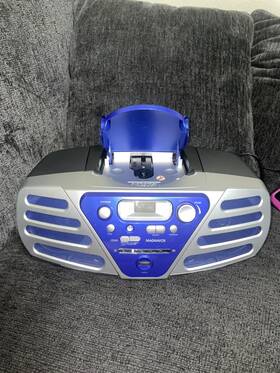 Mcs210sl Magnavox Mcs210sl/17 Cd Blue Boom Box Am/fm Radio - Tested And Working