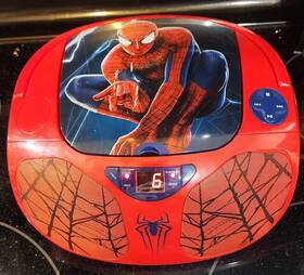 1160715 Marvel 2015 Spider-man Am/fm Radio Cd Player Good Working Condition Portable