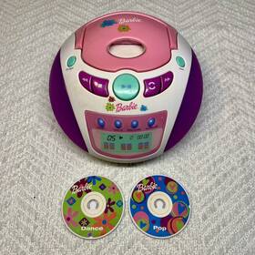 Be-154 Mattel Barbie Toy Cd Player Boom Box With From 2002 Vintage - Tested Working
