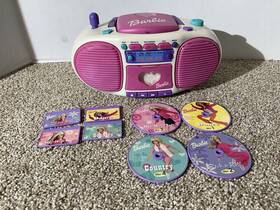 Be-160 Mattel Barbie Stereo Boombox Tapes And Cd S