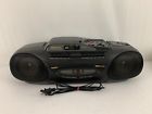 Mcd-z43 Sanyo Bassxpander Cd Dual Cassette Boom Box Portable