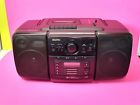 Mch-900 Mch900 Sanyo Boombox Cassette Player Radio Disc Cd Changer Works