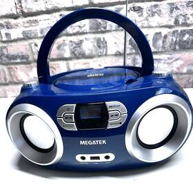 Cb-m25bt-red Megatek Portable Cd Player Boombox Am/fm Radio Bluetooth Usb Port Aux Inputs