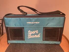 Memorex 071809200243 Vintage Sport Sound Speakers /cassette Tape Case With Shoulder Strap