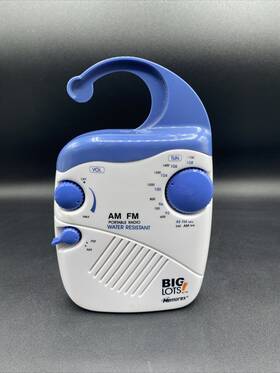 Memorex 089081006149 Big Lots Am/fm Bathroom Battery Powered Radio -model 614 Water Resistant
