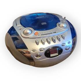 3126blu Memorex Retro Clear Blue Radio Stereo Boombox Cd Cassette