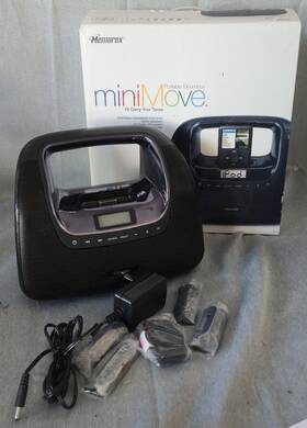 Mi3x Memorex 749720014194 Minimove Portable Boombox For Ipod Tested Works Complete In Box Vvg