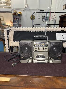 7991mtgb Memorex Boombox Cd Cassette Radio With Speakers Vintage 2001