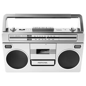 Mbca300s Memorex Retro Bluetooth Boombox W Cassette Player/recorder Radio