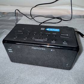 Mcb328b Memorex Clock Radio Bluetooth Dual Alarm With Power Supply Tested