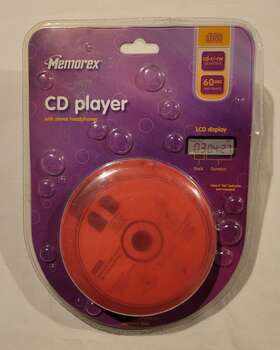 Md6447-pnk Memorex Pink Cd Player With Stereo Headphones Sealed Lcd 60 Sec Anti Skip Cd-rw