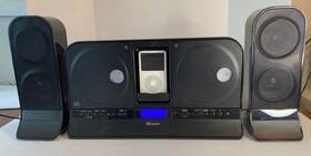 Mi1112-blk Memorex Mi1112 Micro System For Ipod Am/fm Radio 2 Cd Digital Display Tested