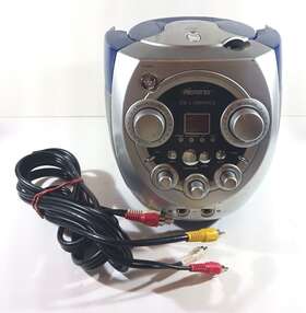 Mks2112nbl Memorex Portable Cd Graphics Karaoke System With Av Cord Starter