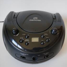 Mp1221 Memorex Boombox Cd Player-radio-with Cord-2014-black-tested Works