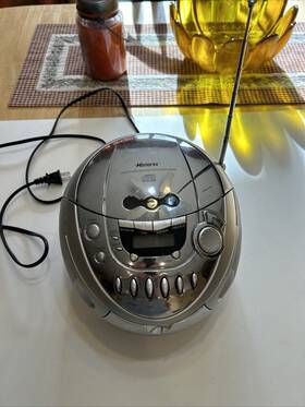 Mp3230crh Memorex Chrome Cd Radio Cassette Boombox
