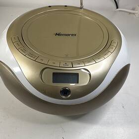 Mp4067-chw Memorex Cd/mp3 Player Am/fm Radio Gold/white Aux-in Headphone