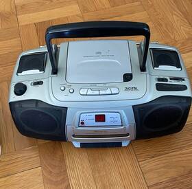 Mp4115r Memorex Portable Stereo Am/fm Cdplayer Cassette Boom Box With Remote Control