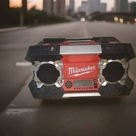 Bdx400 Milwaukee Portable Boombox Stereo Red Black Silver Multi-color Audio Player Bdx400 Milwaukee Portable Boombox Stereo Red Black Silver Multi-color Audio Player