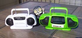 Rr2200rc Mini Lot Of 2 Vintage Boom Boxes Suntone Baby Box Working