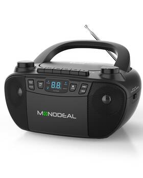 Md1016-us Monodeal Cassette Tape Player With Bluetooth Boom Box Cd Am Fm Radio Multi-fu