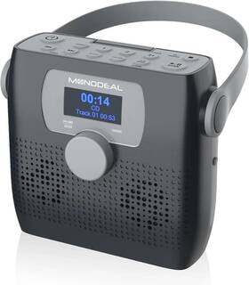 Md708 Monodeal Cd Player Portable Bluetooth Boombox With Speakers Fm