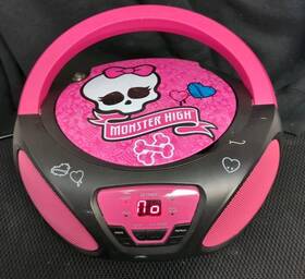 56048-wm Monster High Boom Box Cd Player Aux Input Radio