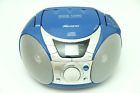 Mp3112-01 Memorex Portable Cd Player Boombox With Am Fm Radio Blue