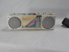 Mr-u4t Sanyo Vintage Radio White Rare With Japanese Writing Power Supply