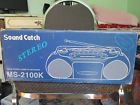 Ms-2100k Sound Catch Vintage Caych Stereo Cassette Recorder Model Volt