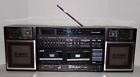 Ms-6080 Mtc Vtg Stereo Boombox Double Cassette Radio Detachable Speakers Rare