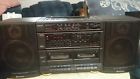Ms-w560h Hitachi Boombox Portable Component System Line In Dual Cassette Loud