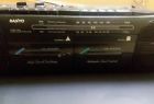 Mw708 Sanyo Vtg Radio Dual Cassette Deck Old School Boombox Ghettoblaster
