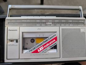 Rx-1810 Nationa/panasonic Am Fm Radio Cassette Player Silver 1979 Not Working Parts